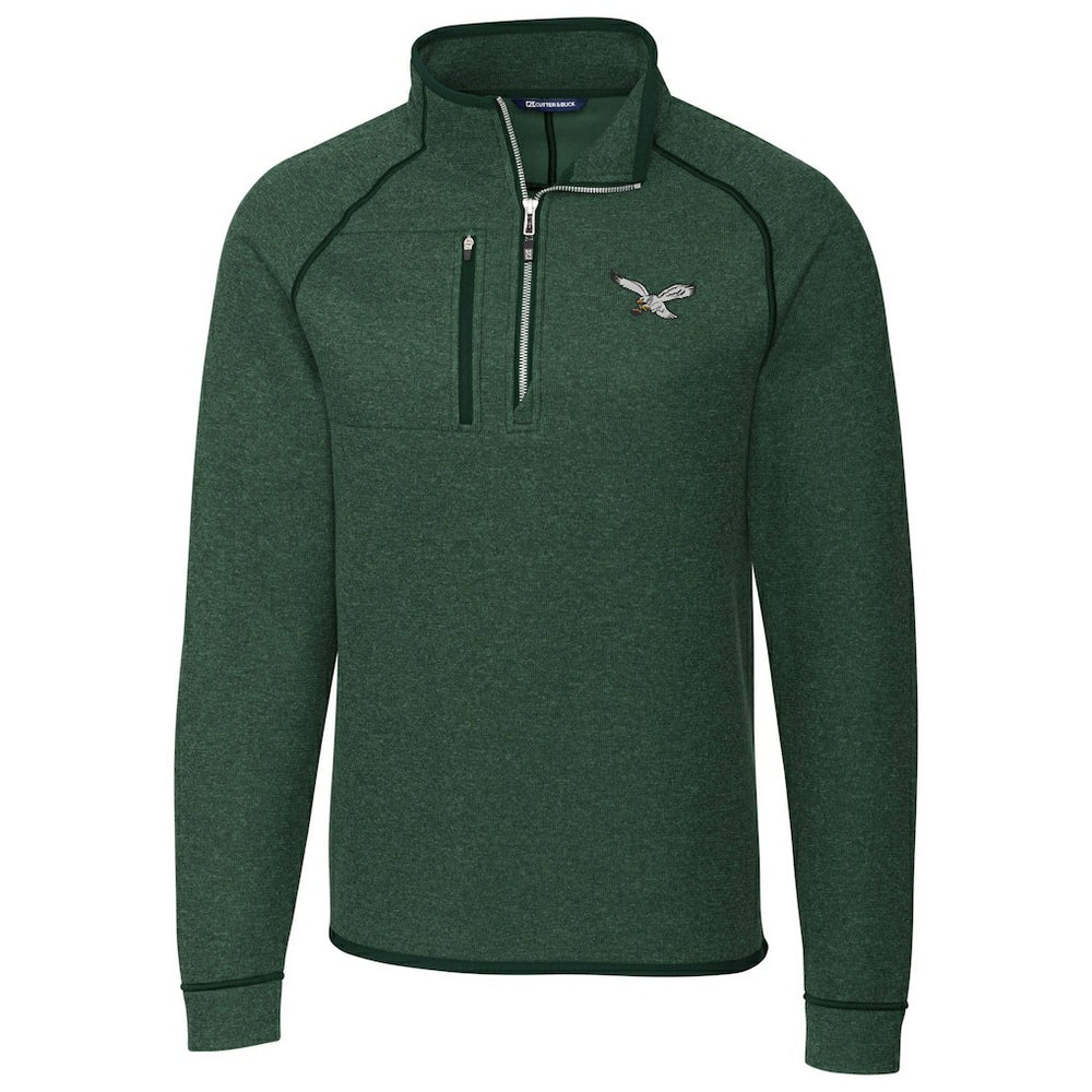 Cutter & Buck Mainsail Sweater-Knit Half-Zip Pullover Jacket - Philadelphia Eagles Pullover