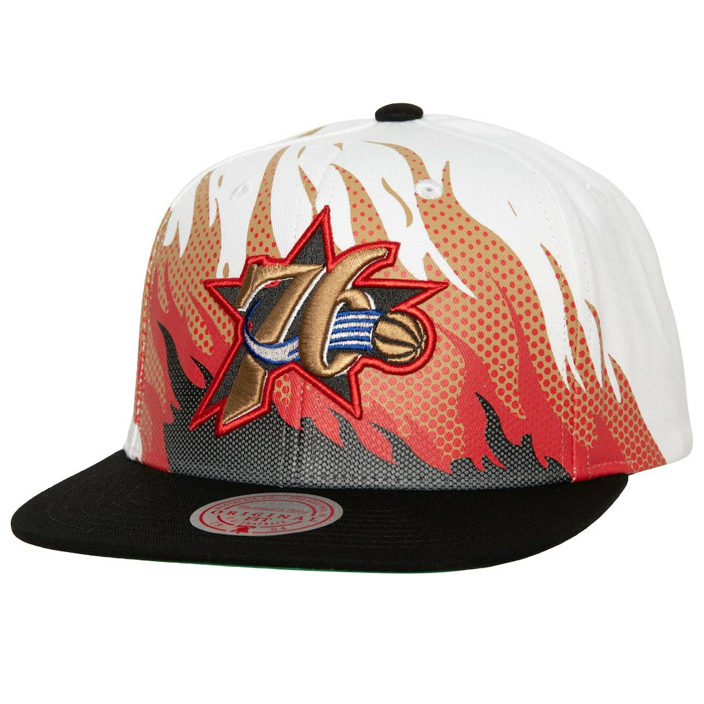 Mitchell & Ness Philadelphia 76ers Hot Fire Snapback Hat