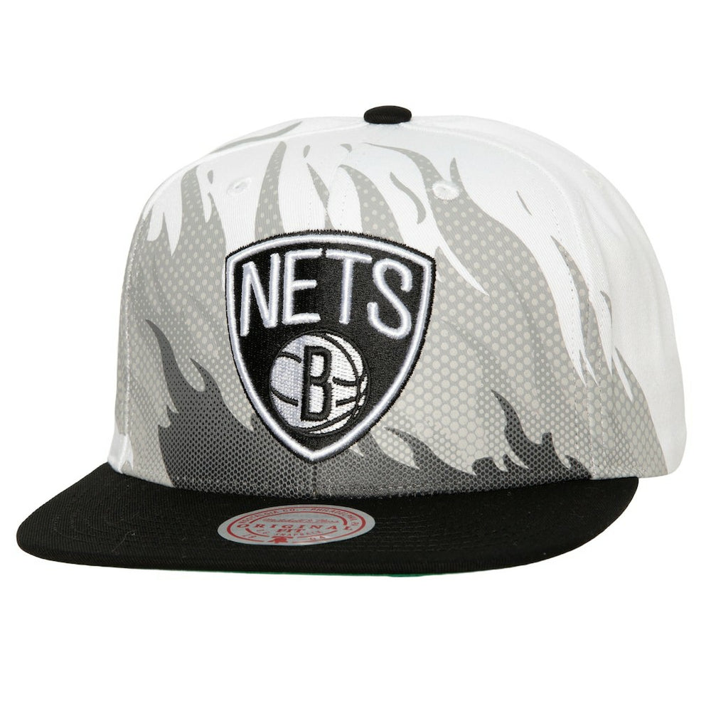 Mitchell & Ness Brooklyn Nets Hot Fire Snapback Hat