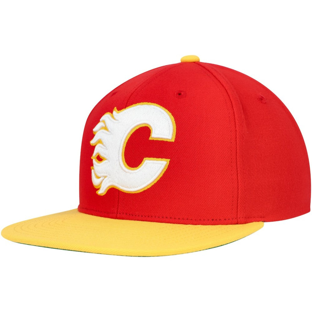 NHL Calgary Flames Mitchell & Ness Core Team Ground 2.0 Snapback Hat
