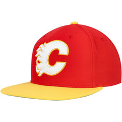 NHL Calgary Flames Mitchell & Ness Core Team Ground 2.0 Snapback Hat