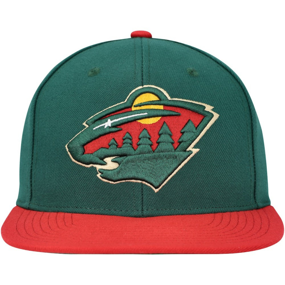 NHL Minnesota Wild Mitchell & Ness Core Team Ground 2.0 Snapback Hat