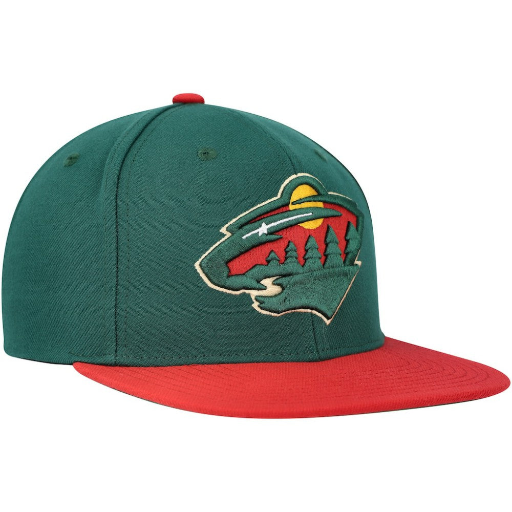 NHL Minnesota Wild Mitchell & Ness Core Team Ground 2.0 Snapback Hat