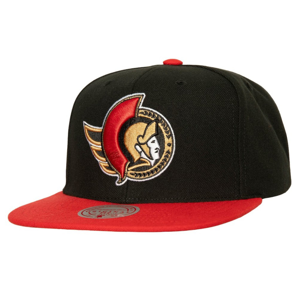 NHL Ottawa Senators Mitchell & Ness Core Team Ground 2.0 Snapback Hat