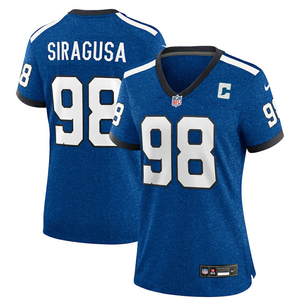 Tony Siragusa  Women's Indiana Nights Alternate Game Jersey - Indianapolis Colts Jerseys