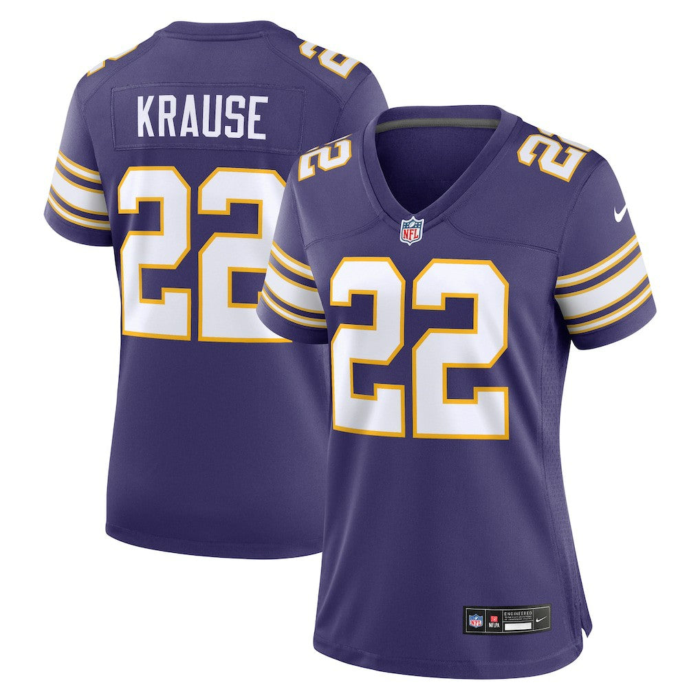 Paul Krause  Women's Classic Retired Player Jersey - Minnesota Vikings Jerseys