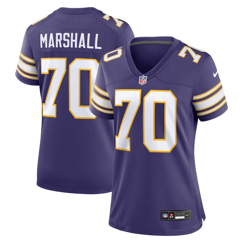Jim Marshall  Women's Classic Retired Player Jersey - Minnesota Vikings Jerseys