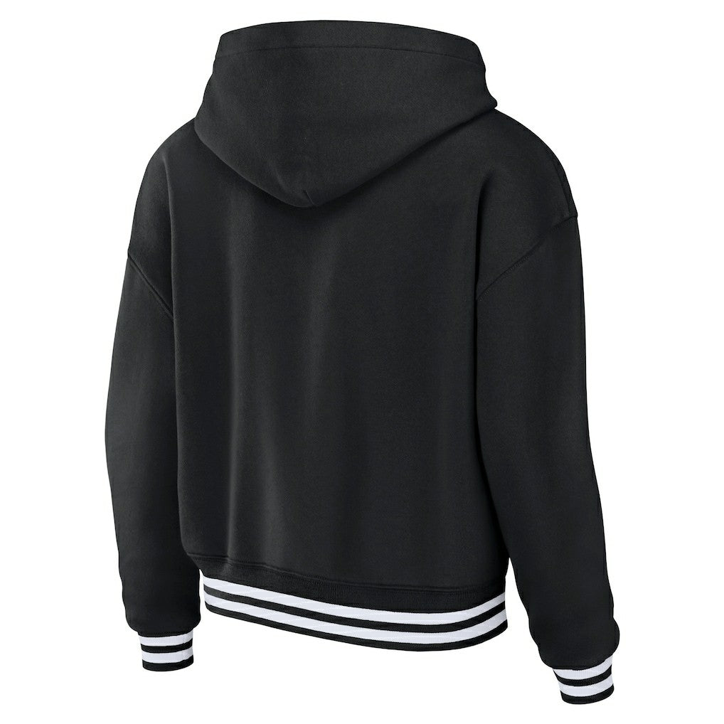 WEAR by Erin Andrews Women's Lace-Up Pullover Hoodie - Las Vegas Raiders Hoodies