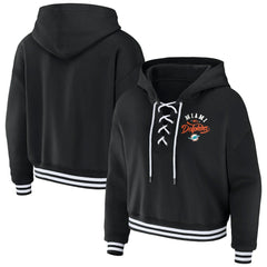 WEAR by Erin Andrews Women's Lace-Up Pullover Hoodie - Miami Dolphins Hoodies