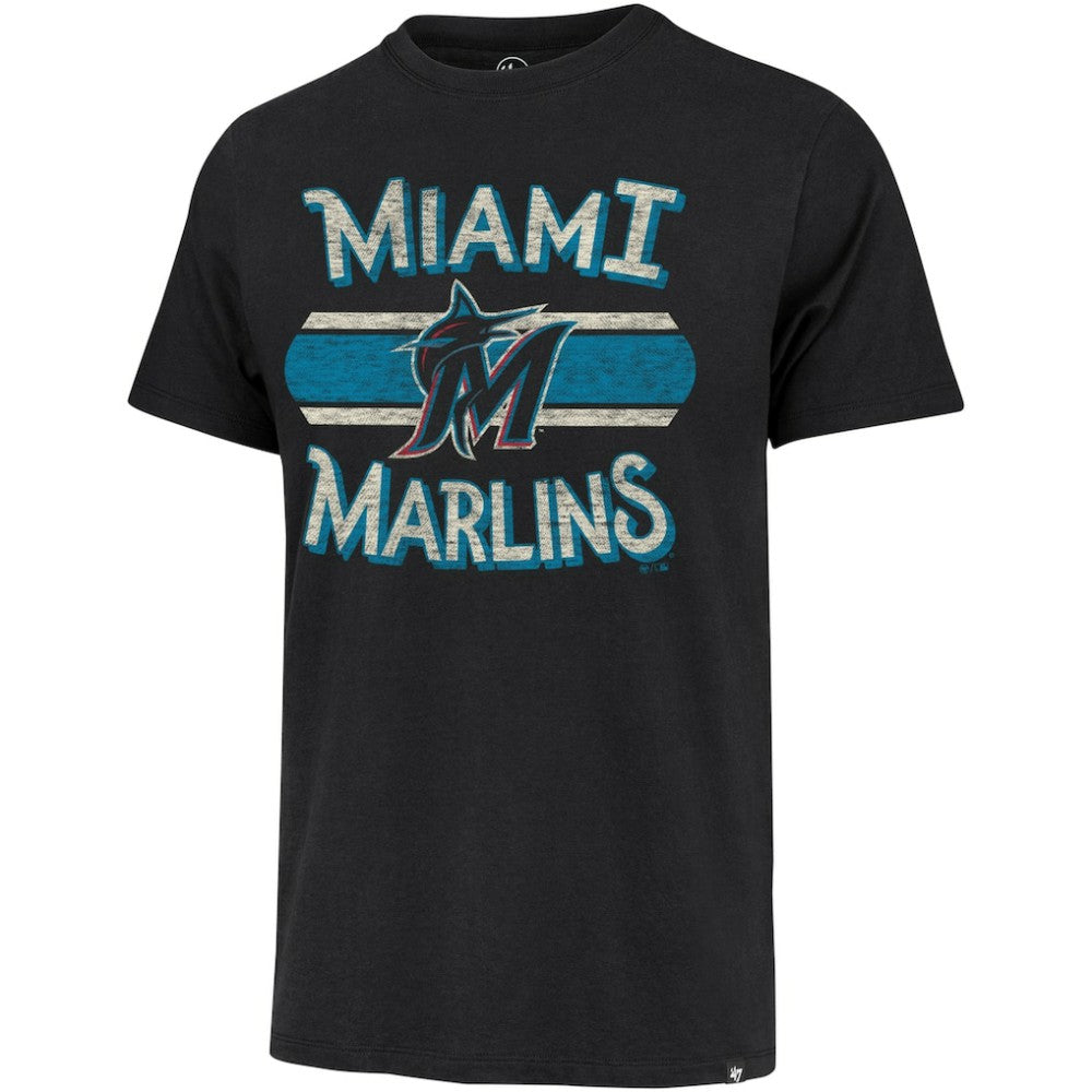 Black Miami Marlins '47 Renew Franklin T-Shirt