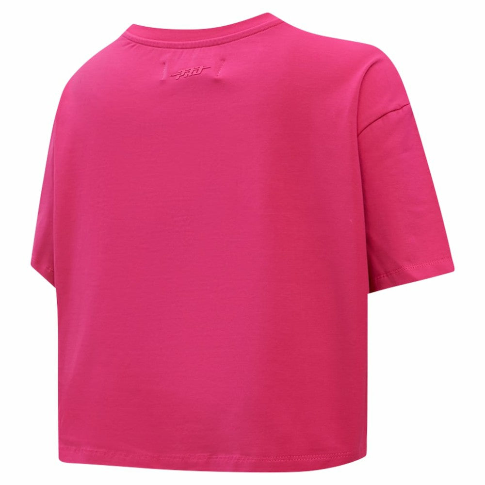NHL New York Rangers Pro Standard Women's Triple Pink Cropped Boxy T-Shirt
