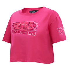 NHL Vegas Golden Knights Pro Standard Women's Triple Pink Cropped Boxy T-Shirt