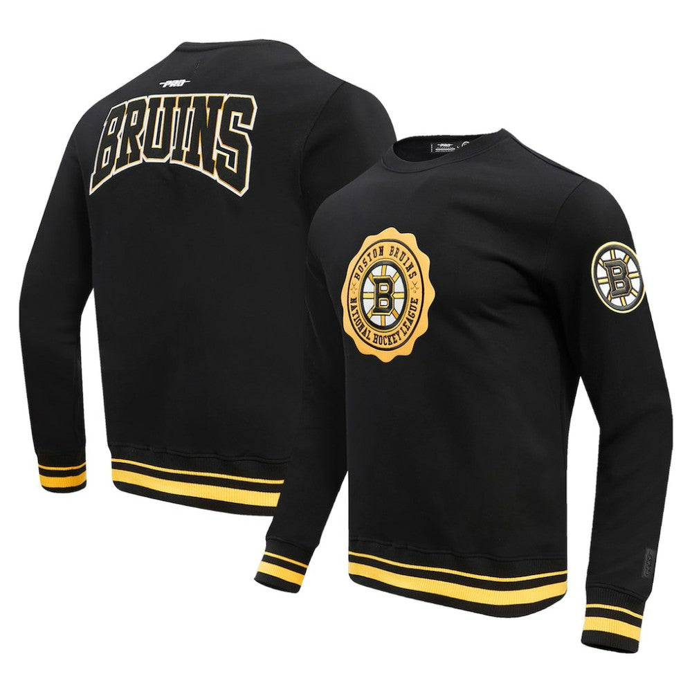 NHL Boston Bruins Pro Standard Crest Emblem Pullover Sweatshirt