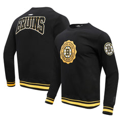 NHL Boston Bruins Pro Standard Crest Emblem Pullover Sweatshirt