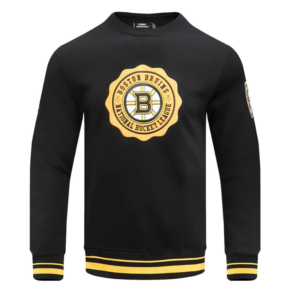 NHL Boston Bruins Pro Standard Crest Emblem Pullover Sweatshirt