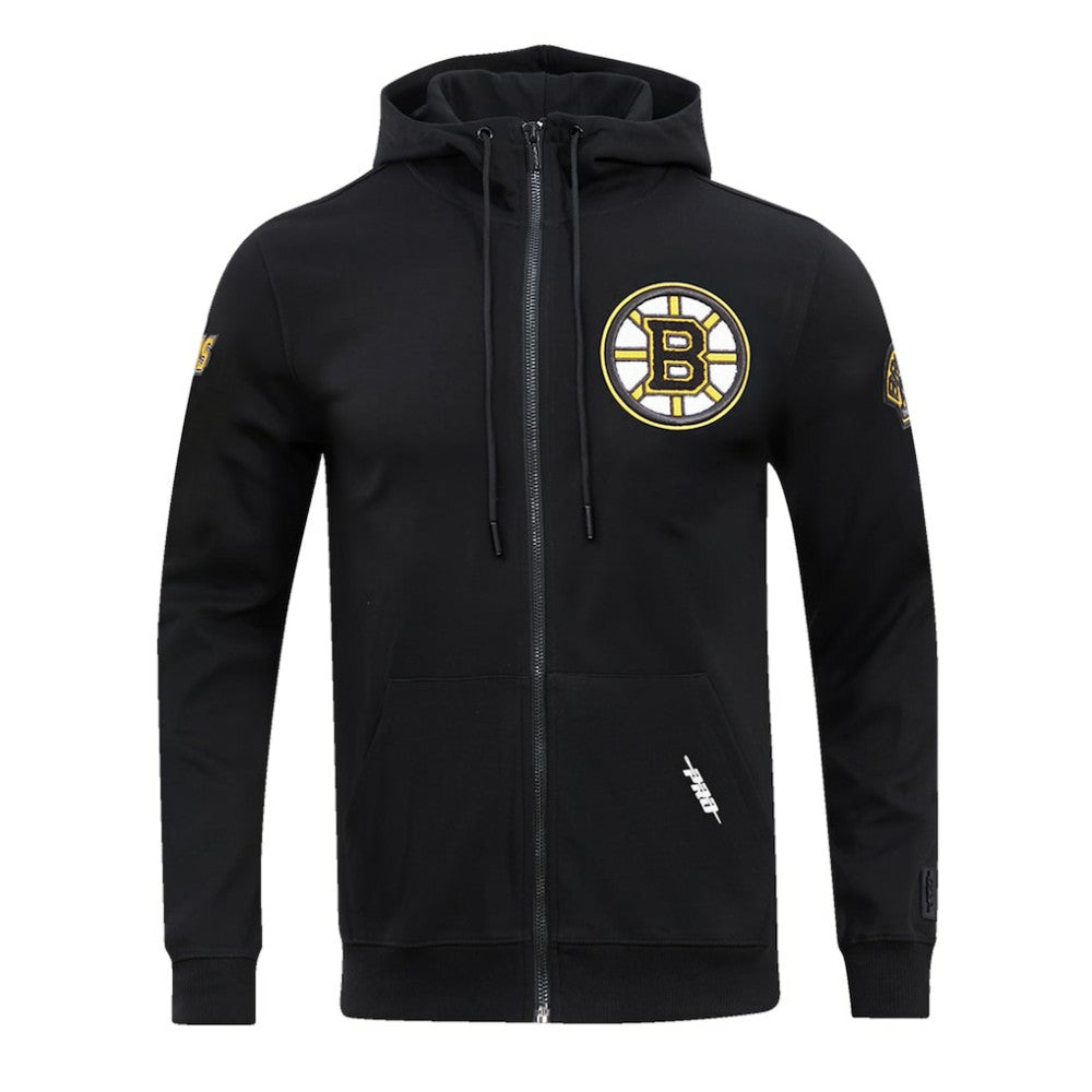 NHL Boston Bruins Pro Standard Classic Chenille Full-Zip Hoodie Jacket