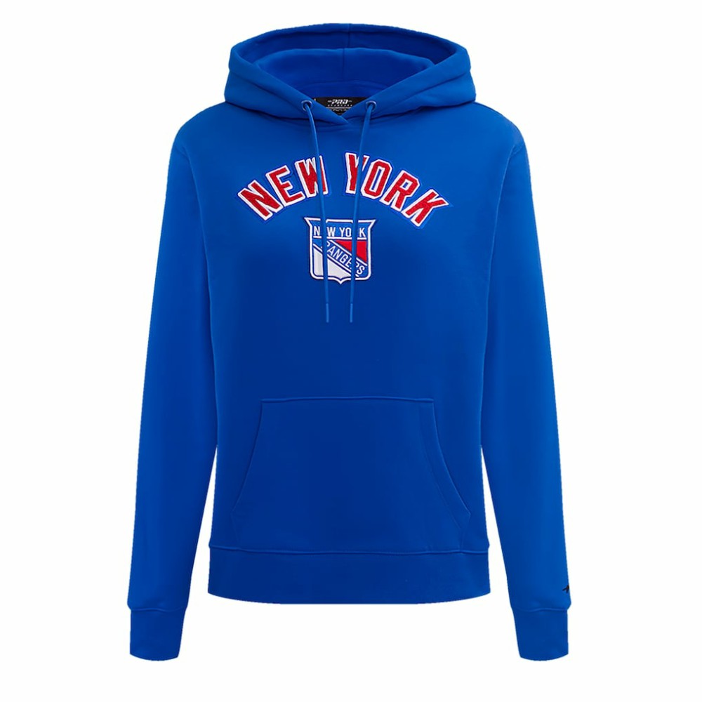 NHL New York Rangers Pro Standard Women's Classic Chenille Pullover Hoodie