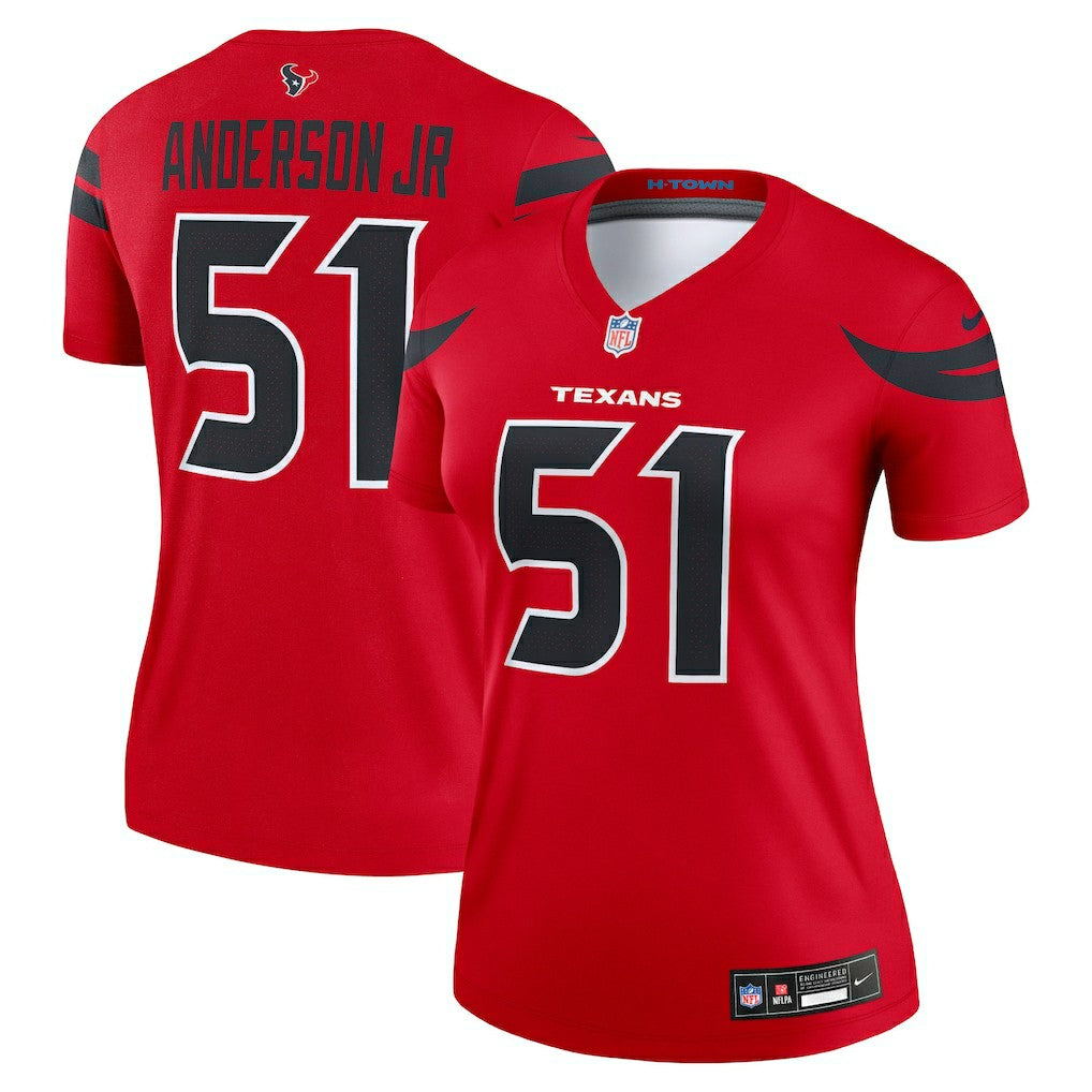 Will Anderson Jr.  Women's Alternate Legend Player Performance Top - Houston Texans Tops