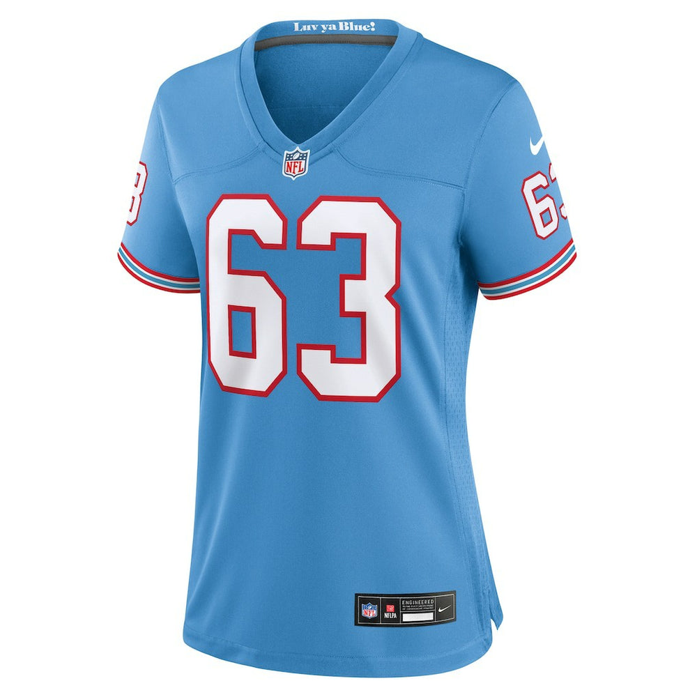 Mike Munchak  Women's Oilers Throwback Retired Player Game Jersey - Tennessee Titans Jerseys