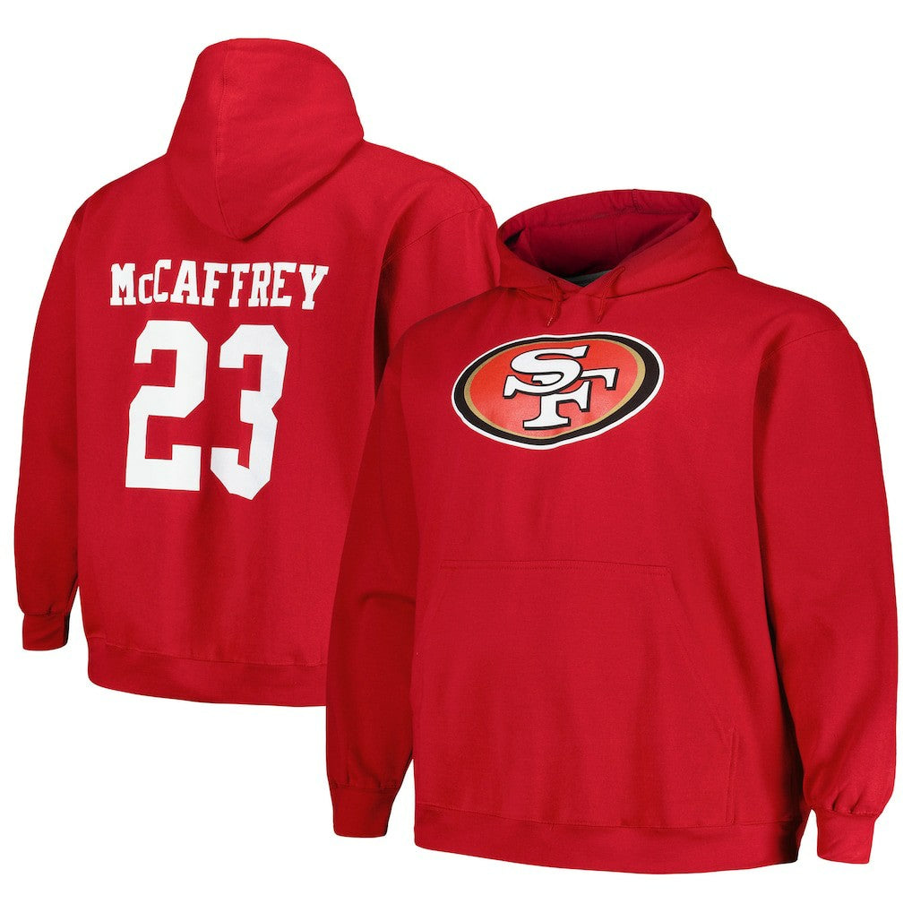 Christian McCaffrey  Big & Tall Fleece Name & Number Pullover Hoodie - San Francisco 49ers Hoodies