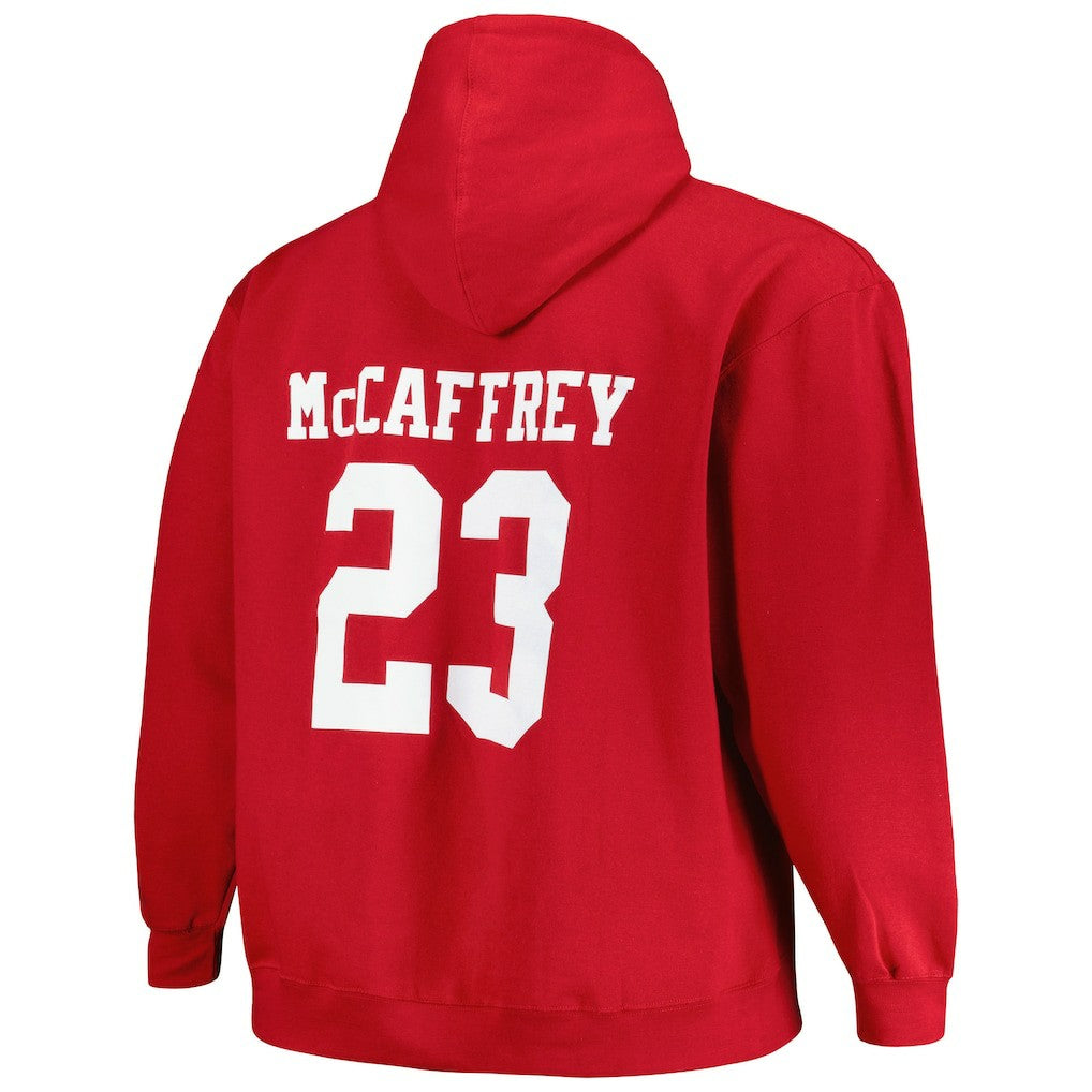 Christian McCaffrey  Big & Tall Fleece Name & Number Pullover Hoodie - San Francisco 49ers Hoodies