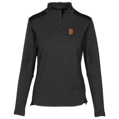 Black San Francisco Giants Levelwear Women's Daybreak Insignia 2.0 Quarter-Zip Pullover Top