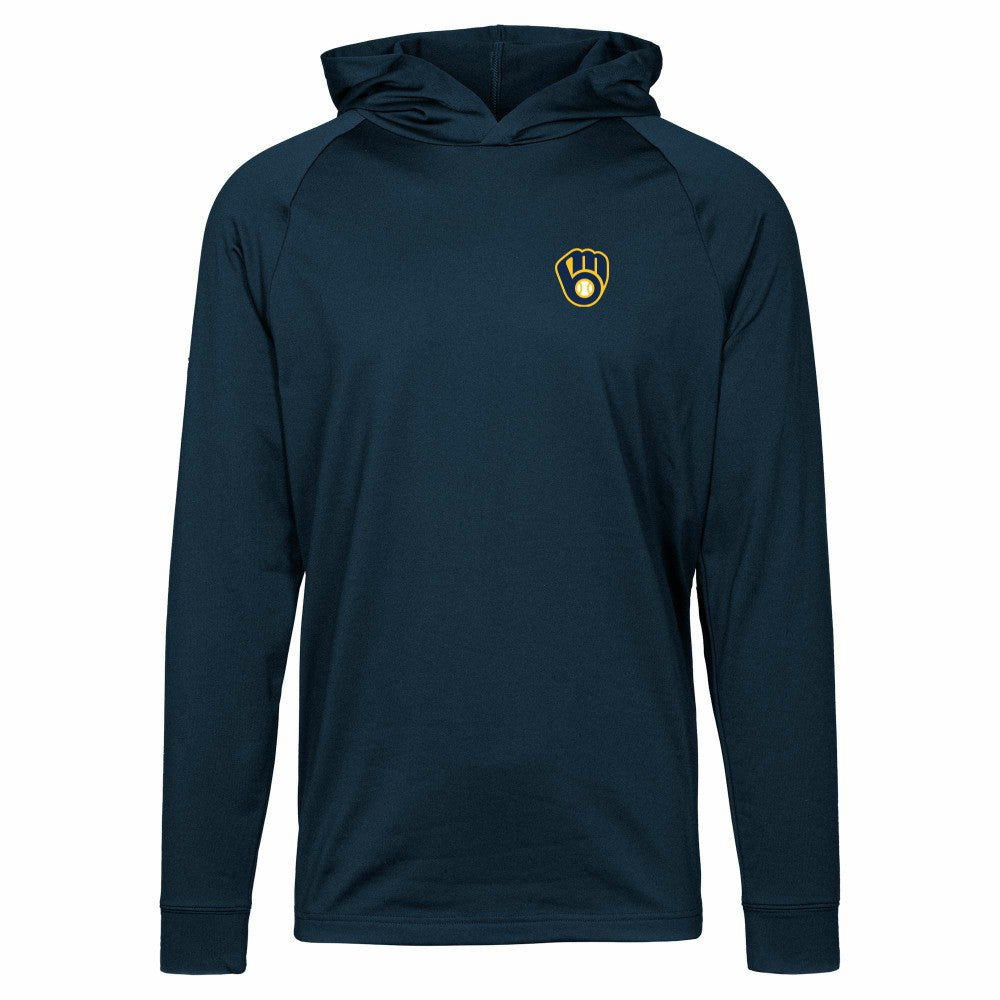 Navy Milwaukee Brewers Levelwear Dimension Insignia 2.0 Pullover Hoodie