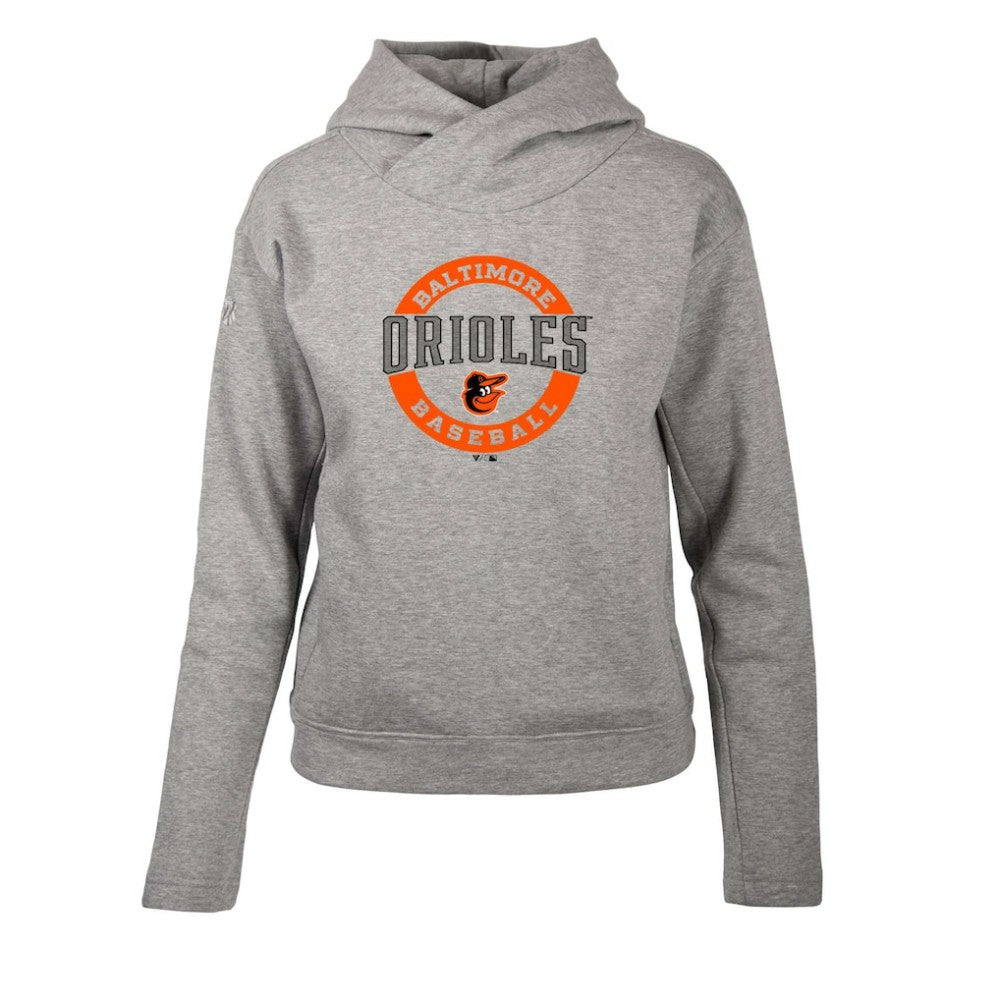Heather Gray Baltimore Orioles Levelwear Women's Evian Pullover Hoodie