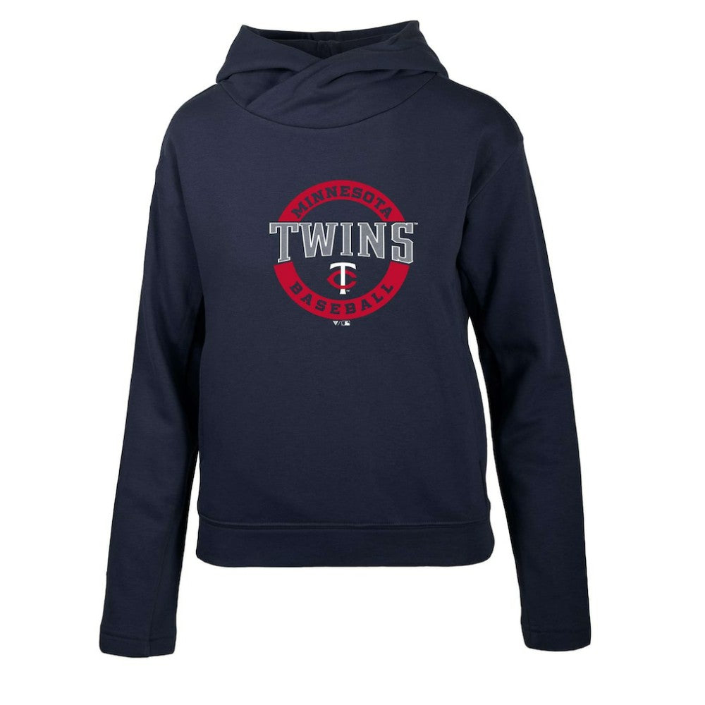 Navy Minnesota Twins Levelwear Women's Evian Pullover Hoodie