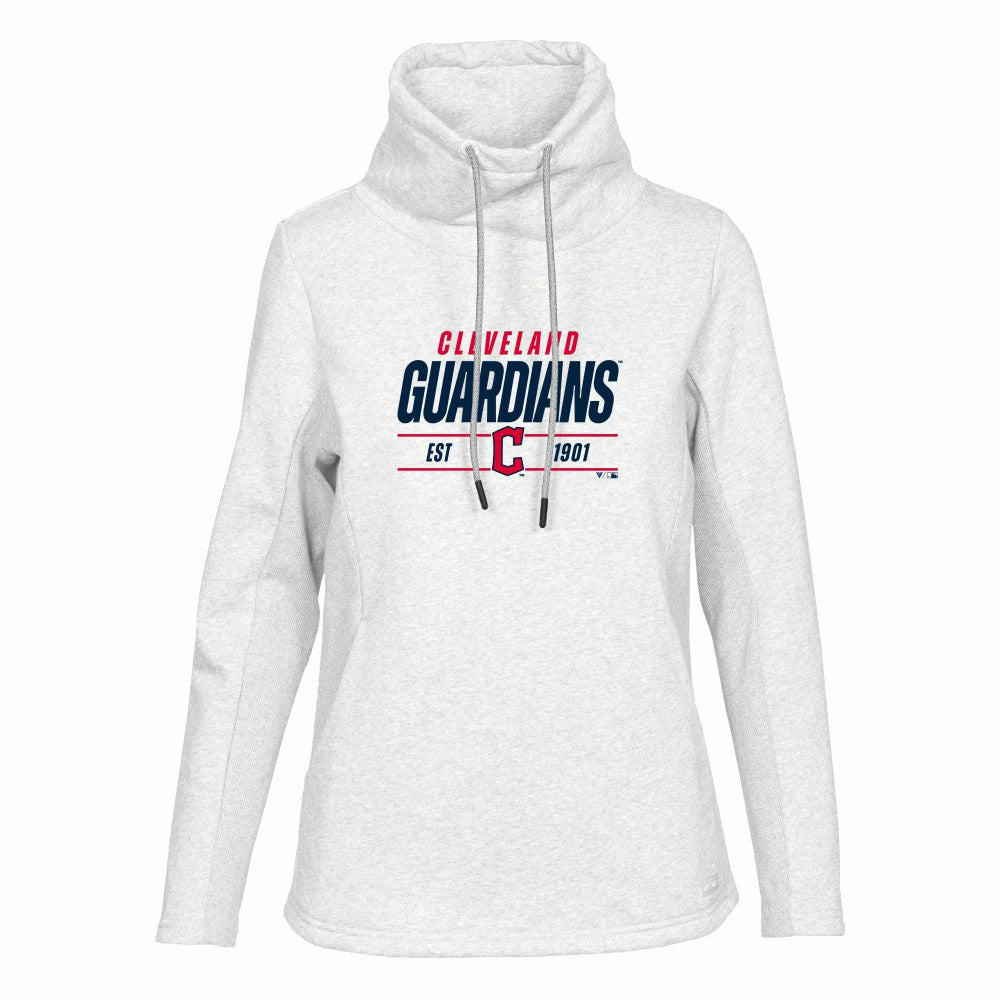 White Cleveland Guardians Levelwear Women's Verve Loop Pullover Sweatshirt