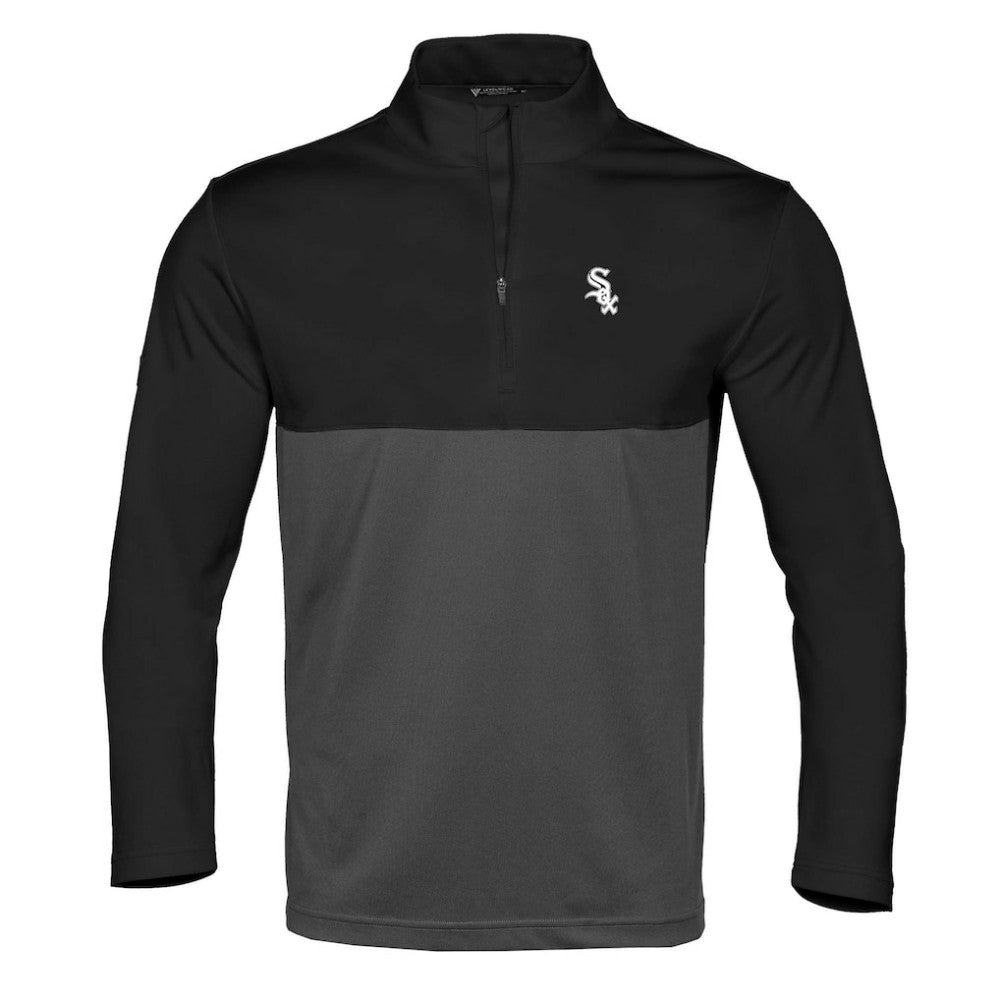 Black/Charcoal Chicago White Sox Levelwear Pursue Insignia 2.0 Quarter-Zip Pullover Top