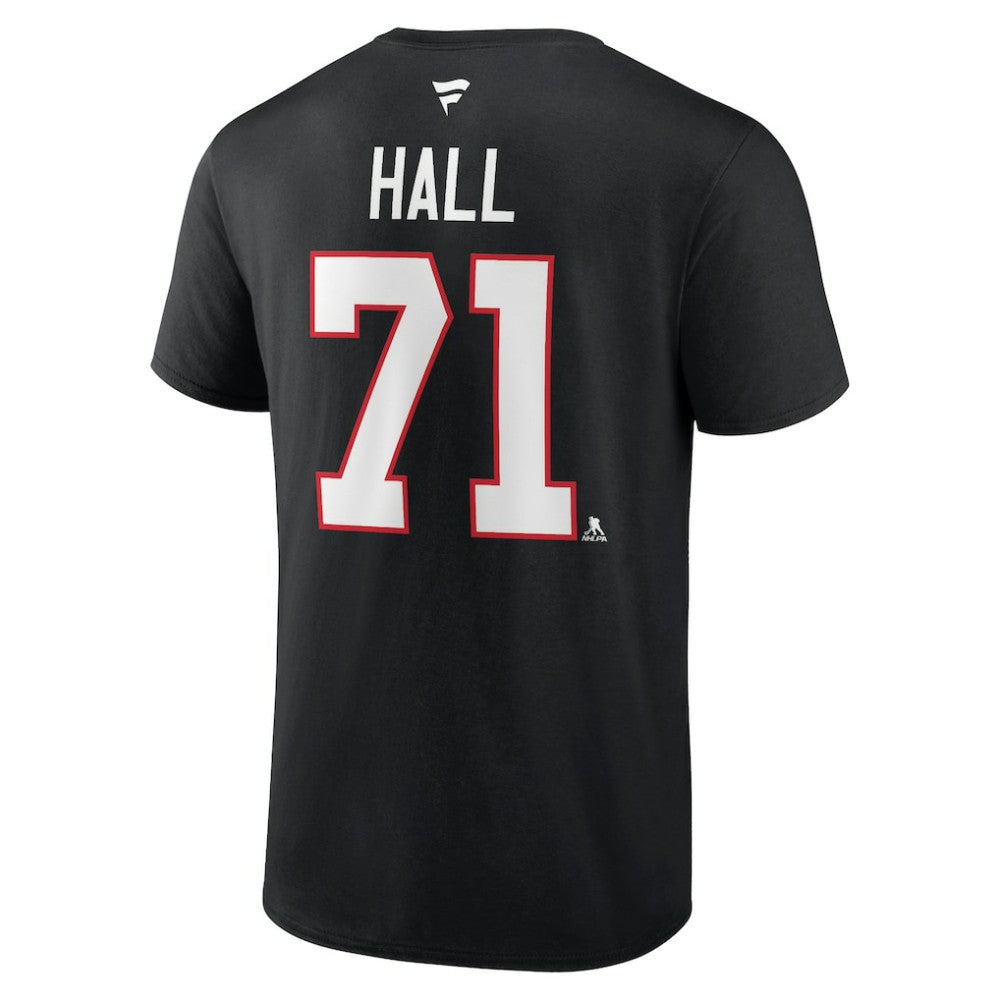 NHL Taylor Hall Chicago Blackhawks Fanatics Authentic Stack Name & Number T-Shirt