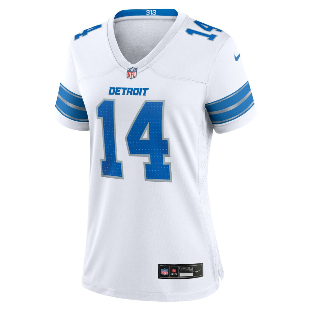 Amon-Ra St. Brown  Women's White Game Jersey - Detroit Lions Jerseys