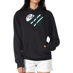 G-III 4Her by Carl Banks Women's Heart Graphic Fleece Pullover Hoodie - Philadelphia Eagles Hoodies