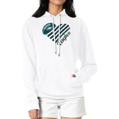 G-III 4Her by Carl Banks Women's Heart Graphic Fleece Pullover Hoodie - Philadelphia Eagles Hoodies