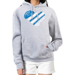 G-III 4Her by Carl Banks Women's Heart Graphic Fleece Pullover Hoodie - Detroit Lions Hoodies