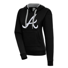 Black Atlanta Braves Antigua Women's Victory Pullover Hoodie