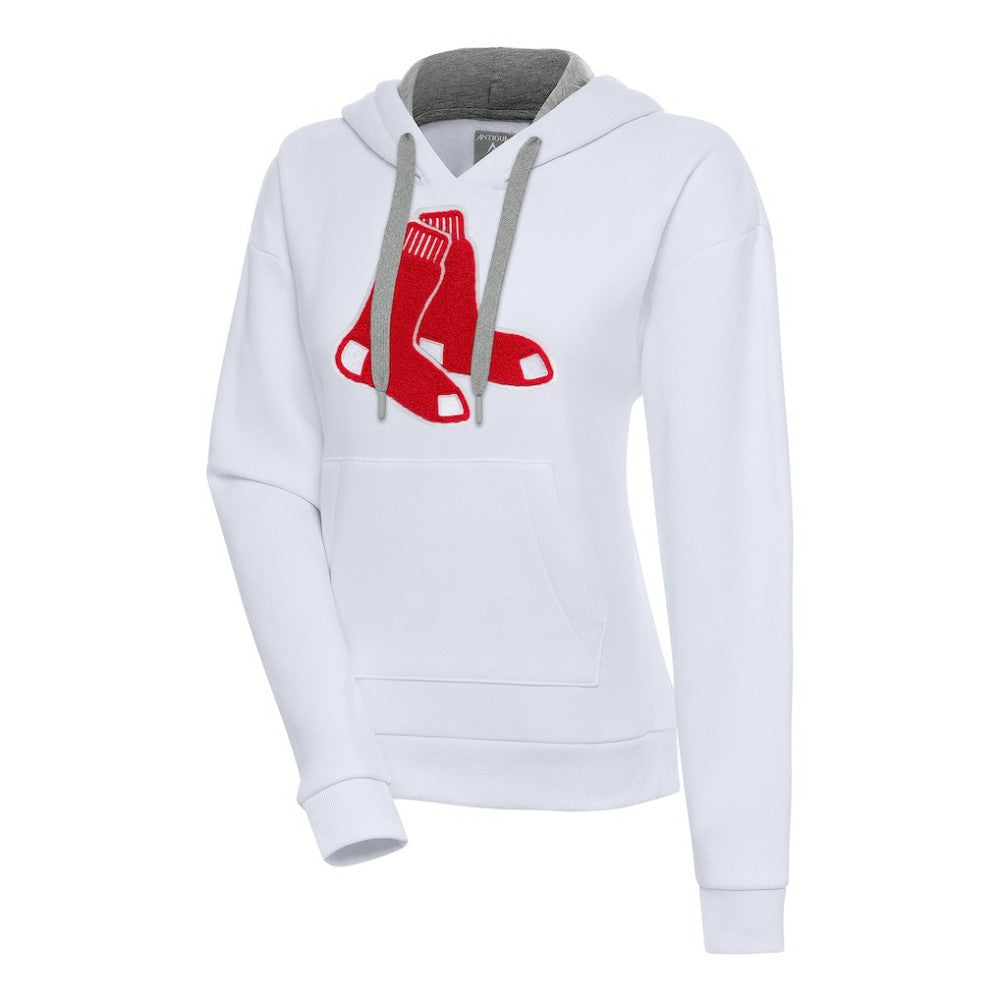 White Boston Red Sox Antigua Women's Victory Pullover Hoodie
