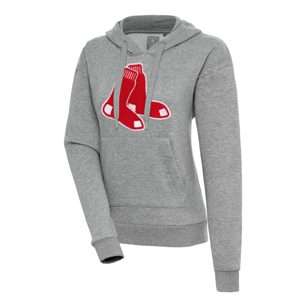 Heather Gray Boston Red Sox Antigua Women's Victory Pullover Hoodie