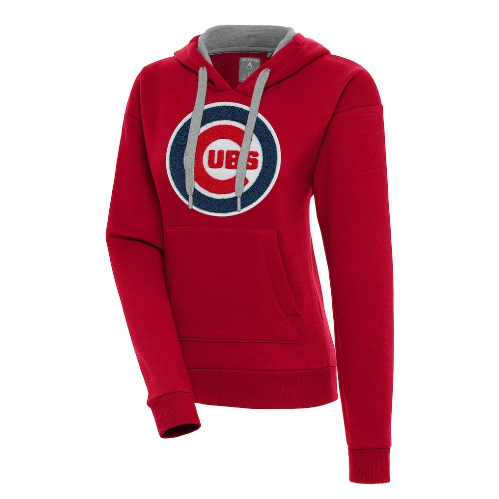 Red Chicago Cubs Antigua Women's Victory Pullover Hoodie