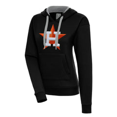 Black Houston Astros Antigua Women's Victory Pullover Hoodie