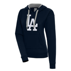 Navy Los Angeles Dodgers Antigua Women's Victory Pullover Hoodie