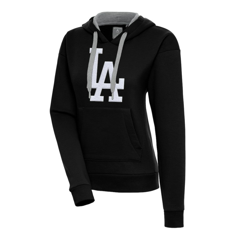 Black Los Angeles Dodgers Antigua Women's Victory Pullover Hoodie