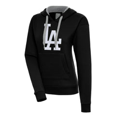 Black Los Angeles Dodgers Antigua Women's Victory Pullover Hoodie