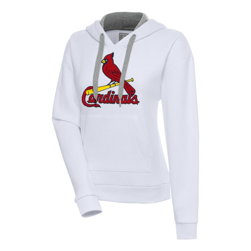 White St. Louis Cardinals Antigua Women's Victory Pullover Hoodie