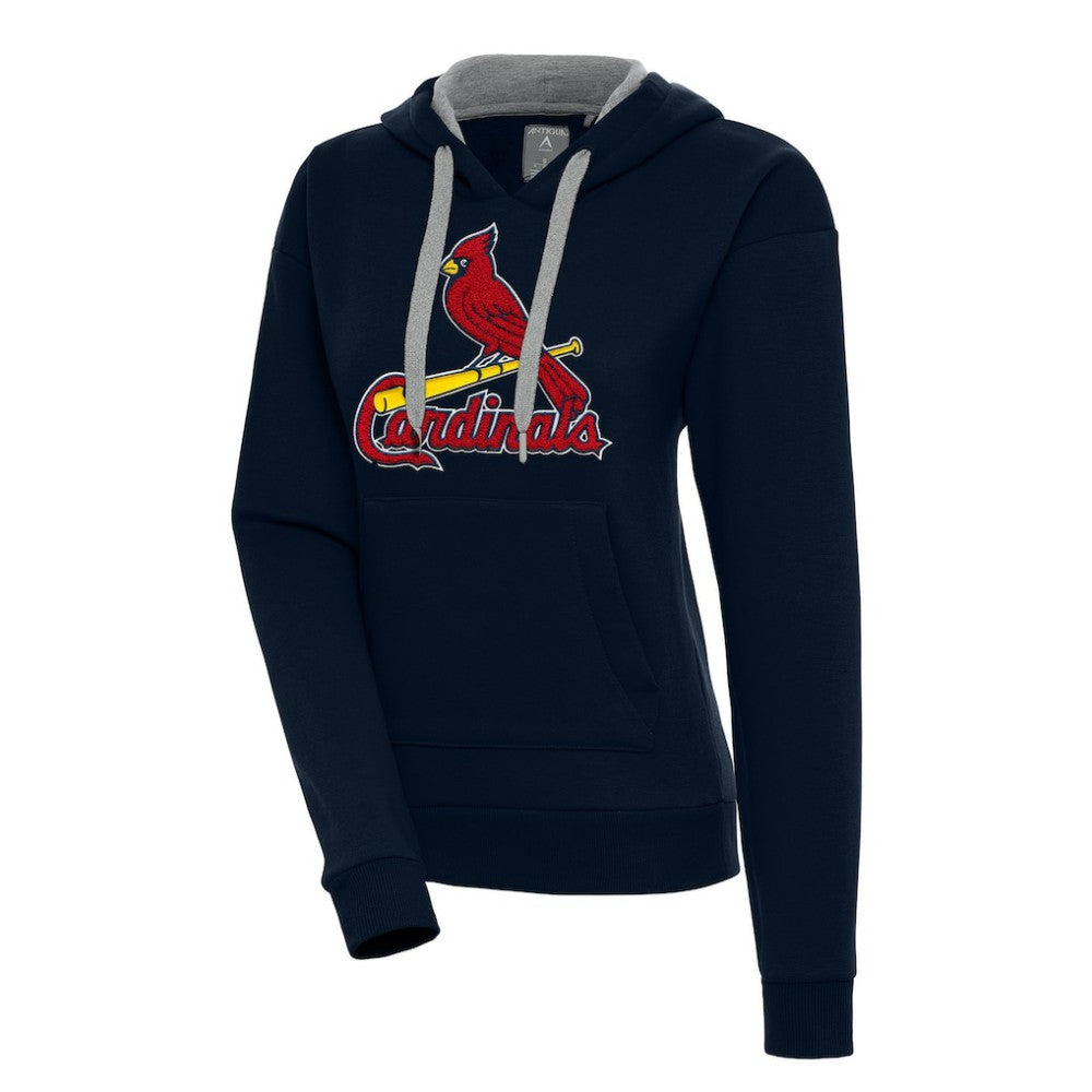 Navy St. Louis Cardinals Antigua Women's Victory Pullover Hoodie