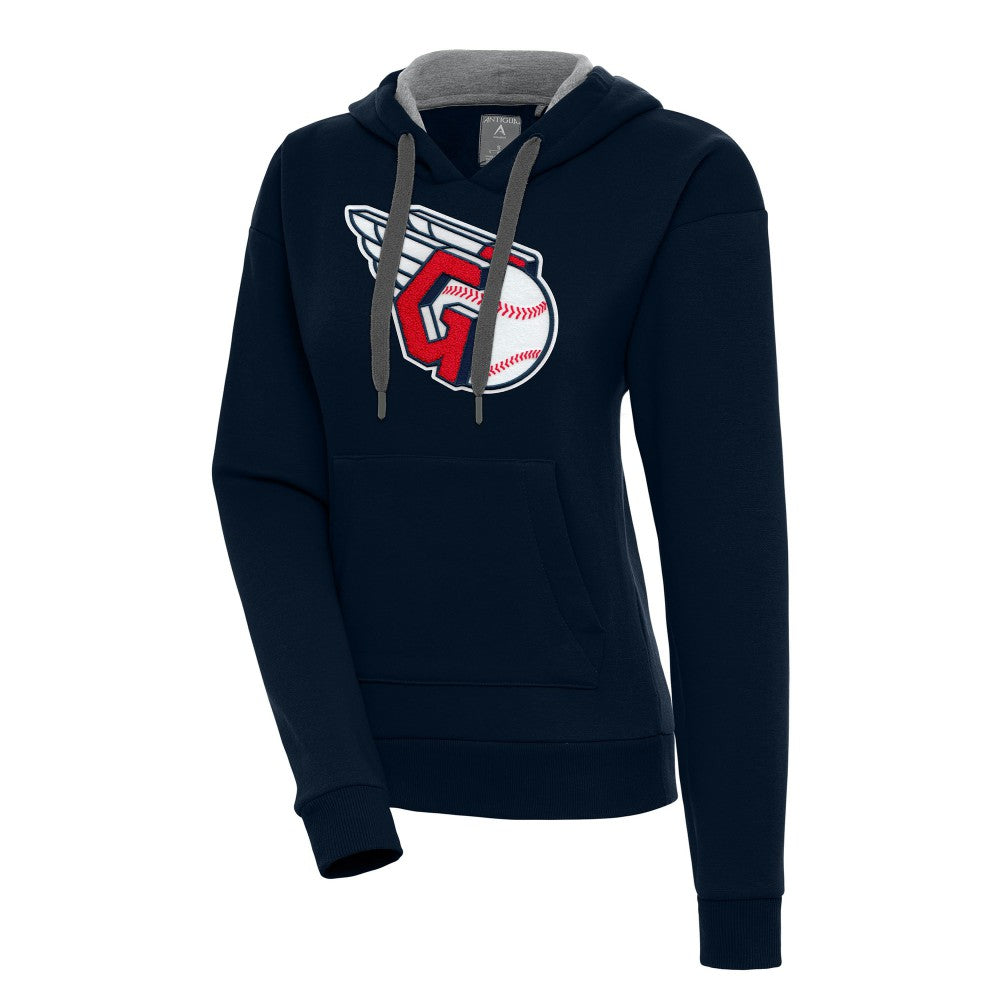 Navy Cleveland Guardians Antigua Women's Victory Pullover Hoodie