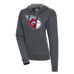Charcoal Cleveland Guardians Antigua Women's Victory Pullover Hoodie