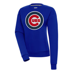 Royal Chicago Cubs Antigua Women's Victory Chenille Pullover Sweatshirt