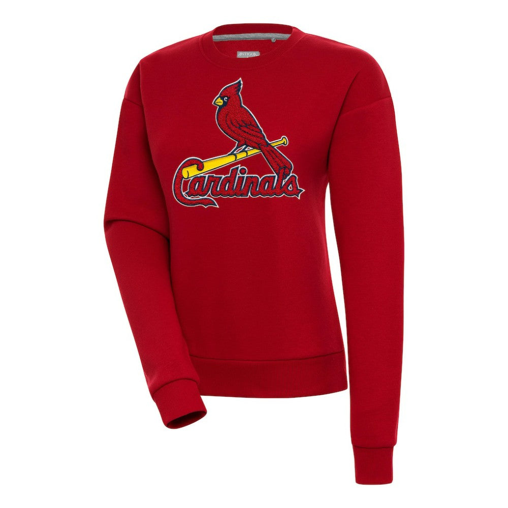Red St. Louis Cardinals Antigua Women's Victory Chenille Pullover Sweatshirt